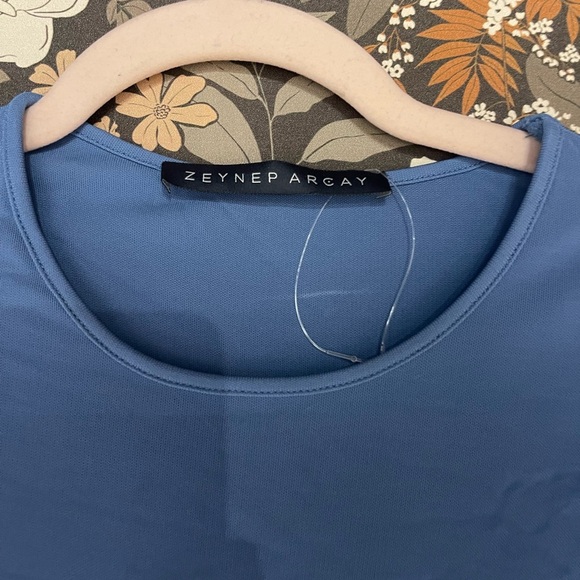 NWOT ZEYNEP ARCAY Cut Out Long Sleeve Dress in Blue size 0 - Picture 7 of 11